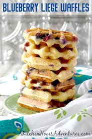 When the waffle dough is baked, the pearl sugar caramelizes like the sugar on top of crème. Blueberry Liege Waffles A Kitchen Hoor S Adventures