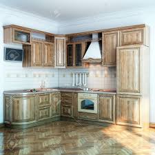 room with parquet floor stock photo