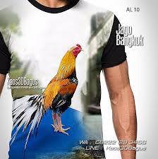 Kaos Ayam Bangkok Kaos3d Ayam Jago Binatang Gambar