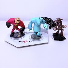 Disney Infinity Portal Base Pad Plus Sulley, Jack Sparrow, Mr. Incredible  Figure