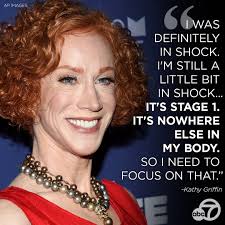 Years after Kathy Griffin shaved her head in solidarity with her sister who  was undergoing chemotherapy, the comedian and actress has announced she has  lung cancer. "I've got to tell you guys