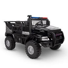 Huffy 12v Battery Powered Swat Truck 2 Seater Ride On Toy Walmart Com Toy Cars For Kids Kids Police Car Ride On Toys