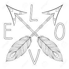 Find & download the most popular arrow vectors on freepik free for commercial use high quality images made for creative projects. Bohemian Love Arrow Handpainted Sign With Feathers Hand Drawn Royalty Free Cliparts Vectors And Stock Illustration Image 57841254