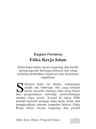 Ahad 20 mei 2018 18:30 wib. Etika Kerja Dalam Perspektif Islam 2015
