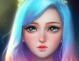 Rainbow beauty, tinytruc, luminos, rainbow, fantasy, girl, tinythanhtruc,  beauty, HD wallpaper