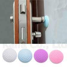 Package includes six door stoppers. Decorative Door Accessories Door Furniture 2 Silicone Door Stop Handle Wall Protector Fix Door Handle Bumper Guard Stopper Home Decor Items