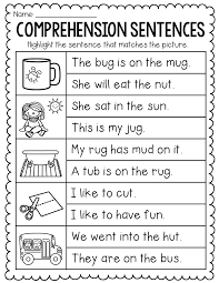 Sentence structure online worksheet for ukg. Cvc Words And Sentences Short I Sound Learn To Read With Comprehension Cute766