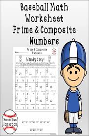 Prime And Composite Numbers Worksheet Fourth Grade Baseball Themed Free In 2020 Elementary Math Lessons Free Math Resources Elementary Resources