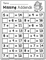 First grade subtraction story problems. Missing Number Worksheet