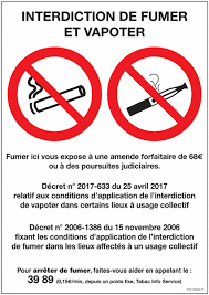 • moyens de paiement acceptés ou refusés. Panneau Interdiction De Fumer Et Vapoter Signals