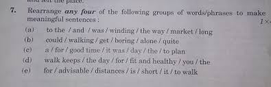 It was a big school, with lots of (4) p (upspli). Rearrange Any Four Of The Following Groups Of Word Phrases To Make Meaningful Sentencesplease Give Brainly In