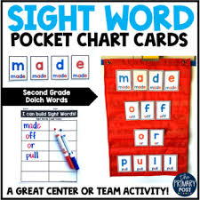 Dolch Second Grade Sight Word Pocket Chart Cards