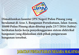 So now, for the first time in my life, thanks to a low level staffer in the jabatan pendaftaran negeri, i'm caucasian. Jpn Malaysia Twitterissa Makluman Penutupan Kaunter Jpn Negeri Pulau Pinang 1jpnm
