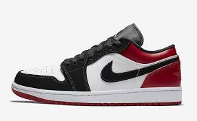 Nike Air Jordan 1 Low Red Black White Air Jordan 1 Low Black Toe 553558 116 Release Date Sbd Air Jordans Jordan 1 Black Jordan 1 Low