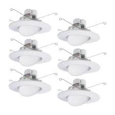 The reason beautuful professionally designed spaces use recessed and directional lights is because they are professional tools. Envirolite 6 In And 5 In 2700k Warm White Integrated Led Recessed Can Light Retrofit Baffle Trim 12 Pack Evl69093wh27 12 The Home Depot