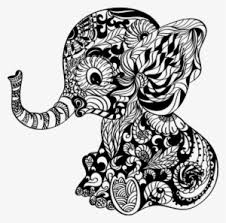 Ready To Press Transfer Baby Elephant Mandala Svg In 2020 Hummingbird Colors Mandala Svg Valentines Day Coloring Page