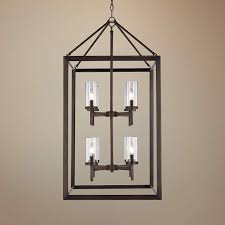 Smyth 21 W Gunmetal Bronze Open Cage Large Foyer Pendant 13g56 Lamps Plus