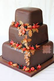 3 Tier Square Chocolate Wedding Cake With Edible Sugar Fruits And Leaves From Sticky Fingers Cake Co Chocolate Cake Recipe Cake Recipes Cake