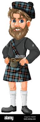 Traditional scottish highland dress Cut Out Stock Images & Pictures