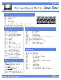 Use This Free Chromebook Keyboard Shortcuts Cheat Sheet To Help You Master The Keyboard On Your Google Chr Keyboard Shortcuts Computer Shortcut Keys Chromebook