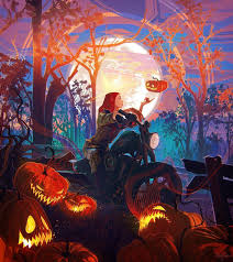 Artstation Autumn Fastest Broomstick Ever Made Bastien Grivet Halloween Art Artwork Art