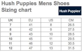 Hush Puppies Mens Shoes Size Chart Hush Puppy Sandals
