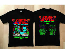 Twin Of Evil Hell Never Dies Tour 2019 Rob Zombie Marilyn Manson Size S To 2xl Ebay