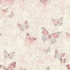 Botanica Butterfly Blush Wallpaper Blush Wallpaper Wallpaper Botanica
