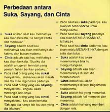 Sayang bisa ditujukan bagi siapa saja, sedangkan cinta ditujukan bagi seseorang yang lebih spesifik lagi dan salah satunya berkaitan dengan hubungan lawan jenis. Facebook