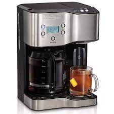 It's never been easier to make a pot of coffee than with this stainless steel coffee maker. 12 Cup Coffee Maker Hot Water Dispenser Black Stainless 49982 Hamiltonbeach Com
