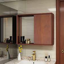 خزانة طبية مرآة خزانة مرآة مرحاض مخفي من البلوط مرآة خزانة الحمام مثبتة على  الحائط خزانة تخزين المرحاض مرآة المنزل المنزلقة مع رف : Amazon.ae: أدوات  وتحسين المنزل