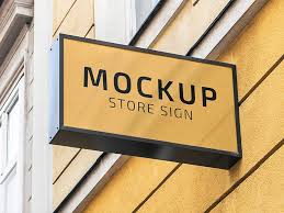 Download Free Store Sign Psd Mockup In 4k Free Psd Ui Download