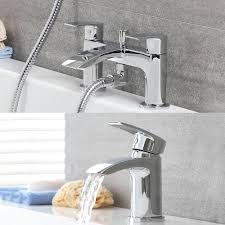 Shower in style with the milano digital shower control and waterblade shower head. Milano Razor Modern Basin With Bath Mixer Tap And Hand Shower Set Chrome