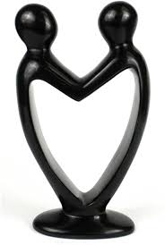 Amazon Com Global Crafts Handmade Soapstone Lover S Heart Sculpture In Black Kenya Home Kitchen Liquid wall art with swarovski crystal silver heart. amazon com