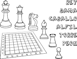Tenemos cientos de juegos de mesa 100% gratis. Chess Coloring Book Dibujo Ajedrez Para Colorear 1 Openclipart