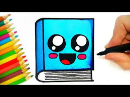 How To Draw A Cute Book Youtube Book Drawing Drawings Kawaii Art