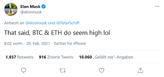 Too bad there isn't a car company that might be able to help you with that.pic.twitter.com/jvksuo5quk. Elon Musk Bitcoin Und Ethereum Erscheinen Zu Hoch Beendet Der Tesla Chef Den Hohenflug Der Kryptowahrungen Onvista
