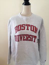 Vintage Boston University Sweatshirt Etsy Sweatshirts University Sweatshirts College Hoodies