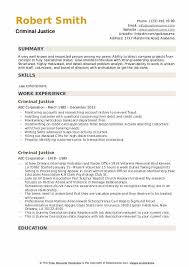 Criminal Justice Resume Samples Qwikresume