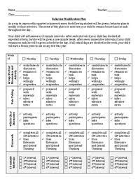 Behavior modification plans may be used in therapy. Behavior Modification Plan By Victoria Jablonski Tpt