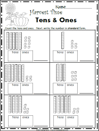 Students record the number of tens and ones in the spaces provided. Free Fall Math Worksheets For 1st Grade Base 10 Blocks Made By Teachers