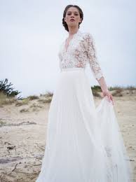 Shop uk.millybridal.org for top cheap beach wedding dresses for your destination summer wedding. V Neck Elegant A Line 3 4 Sleeve Lace Wedding Dresses Beautiful Simple Beach Wedding Dresses Cheap Newarrivaldress Com
