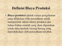 Teori Ekonomi Mikro Biaya Produksi Ppt Download