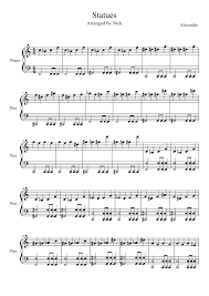 Statues Sheet Music For Piano Solo Musescore Com