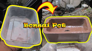 Cara Membuat Pot Bonsai Mame Dengan Cetakan Bekas Wadah Es Krim Youtube Wadah Ficus Bonsai