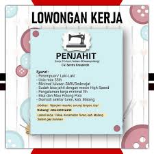 Lowongan krjaan yg bsa di bwa pulang area sukoharjo. Lowongan Jahit Dibawa Pulang Belajar
