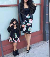 Cute Matching Outfit Mother Daughter Moda Mae E Filha Vestido Mae E Filha Roupas Mae E Filha