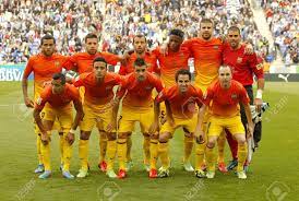Spain national team players, stats, schedule and scores. Fc Barcelona Lineup Before The Spanish League Match Between Espanyol Stock Photo Picture And Royalty Free Image Image 21839929