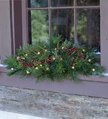 Lighted Holiday Window Swag With Battery Operated Auto Timer Outd Christmas Window Decorations Decorating With Christmas Lights Outdoor Christmas Decorations