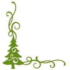 Silhouette Design Store Christmas Tree Flourish Corner Border Christmas Border Silhouette Christmas Christmas Graphics